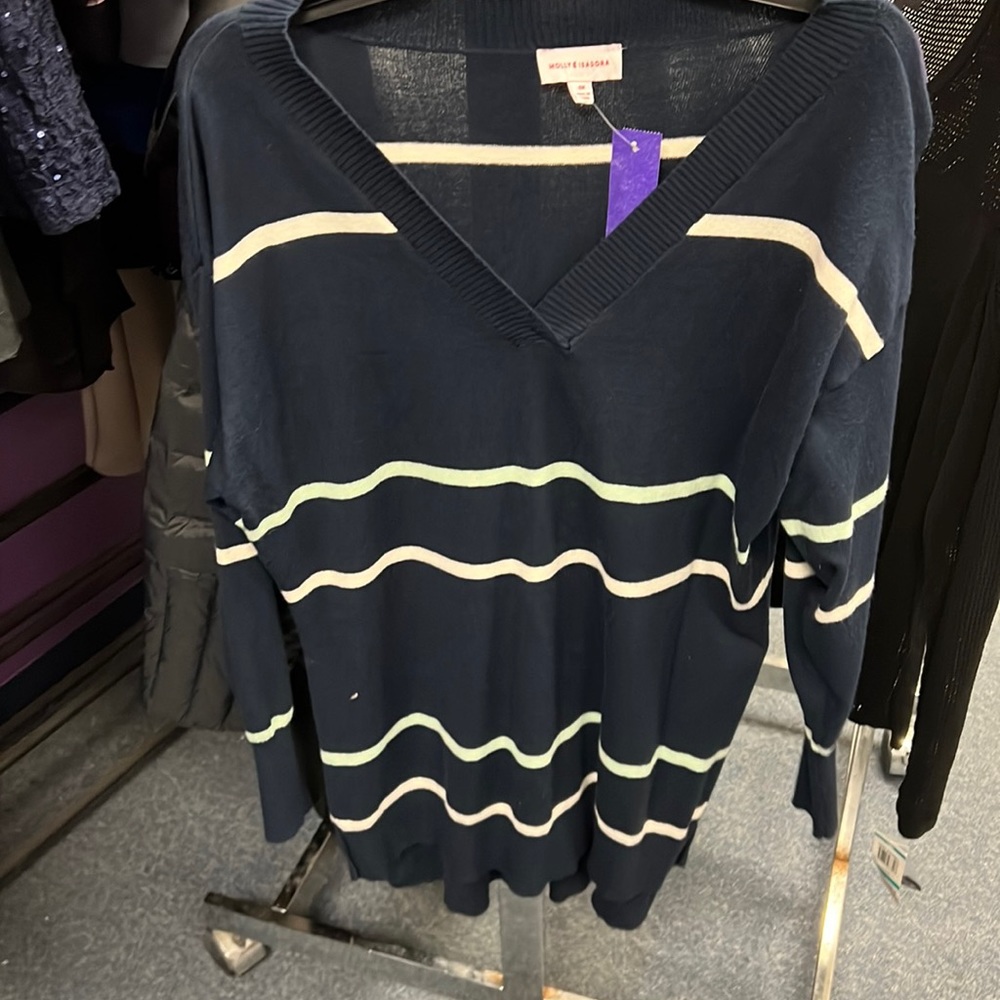 💜Molly and Isadora Blue Sweater 0X